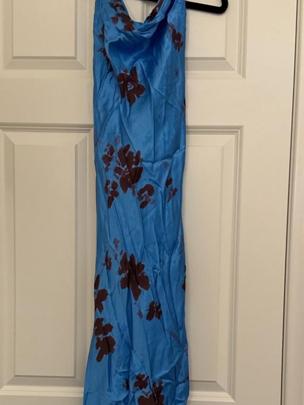 ASOS Blue Floral Scarf - Lightweight Home Accent